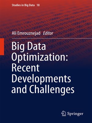cover image of Big Data Optimization